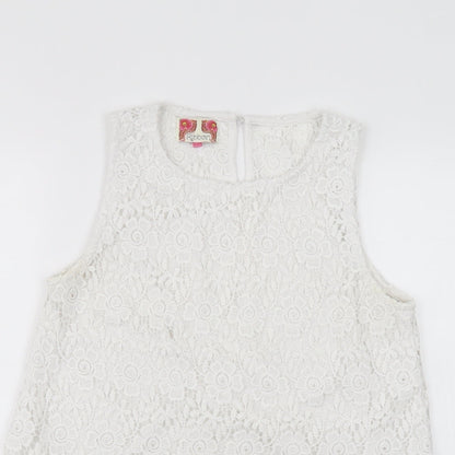 ribon Womens White   Basic T-Shirt Size 12