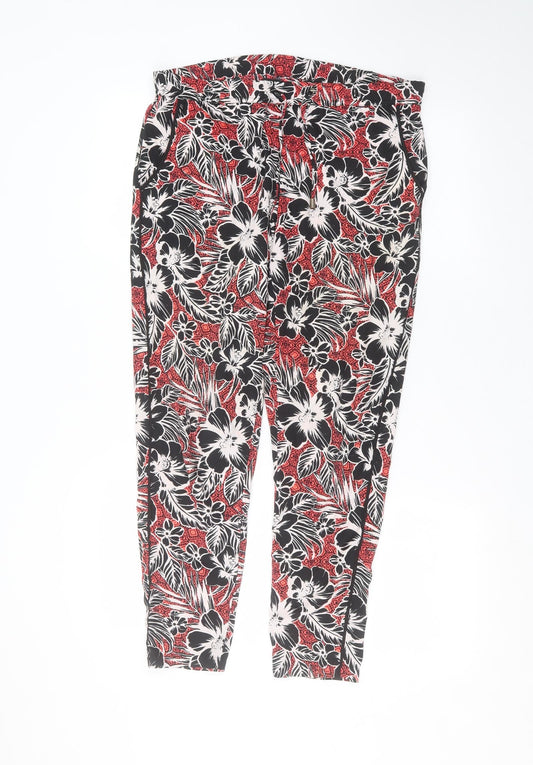Womens UK Size 8 New Look Regular Fit  Red Trousers