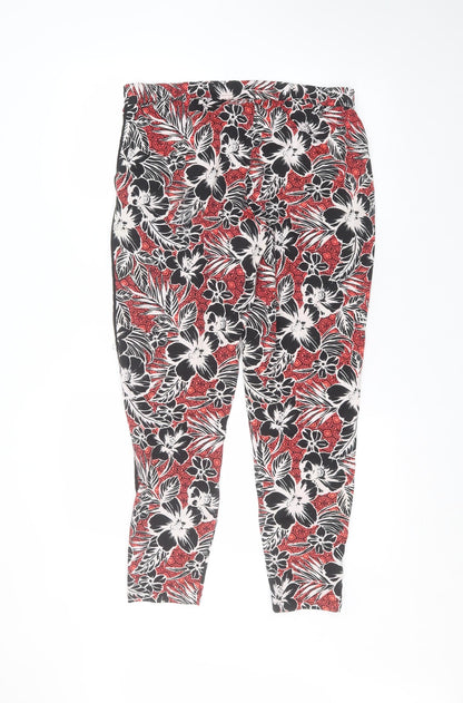 Womens UK Size 8 New Look Regular Fit  Red Trousers