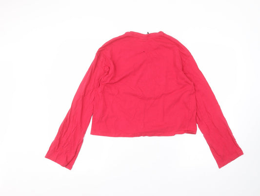 Womens UK Size S H&M Pink Basic T-Shirt