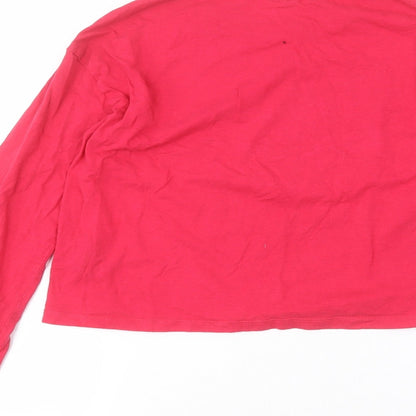Womens UK Size S H&M Pink Basic T-Shirt