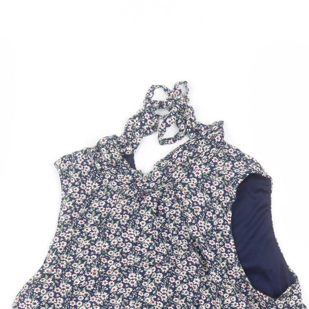 Womens UK Size M FOREVER 21 Blue Basic Blouse