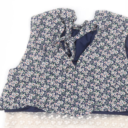 Womens UK Size M FOREVER 21 Blue Basic Blouse