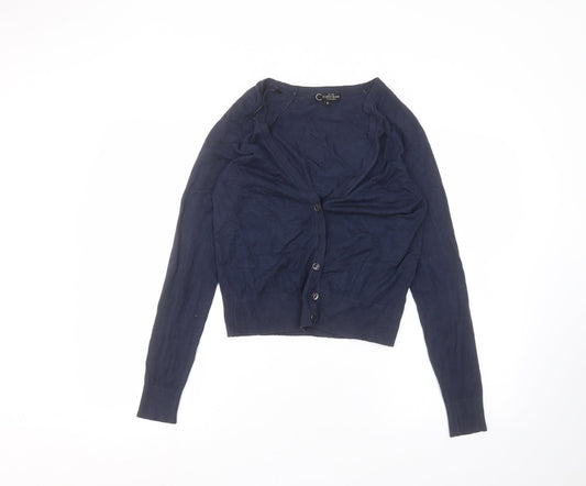 Womens UK Size 8 New Look Blue Cardigan Jumper