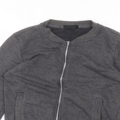 Womens UK Size 10 Atmosphere Black Full Zip Jumper