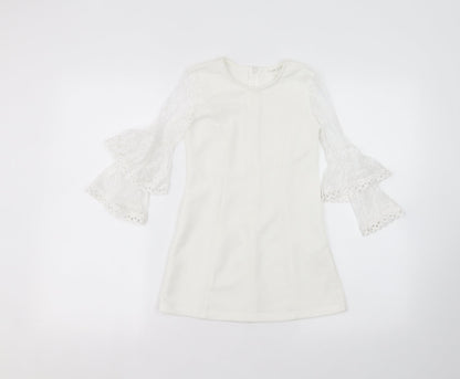 SheIn Girls White   A-Line  Size 6 Years