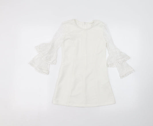 SheIn Girls White   A-Line  Size 6 Years