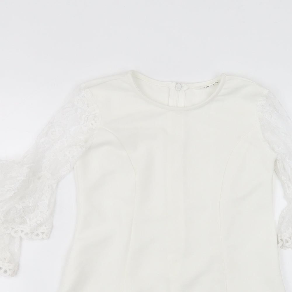 SheIn Girls White   A-Line  Size 6 Years