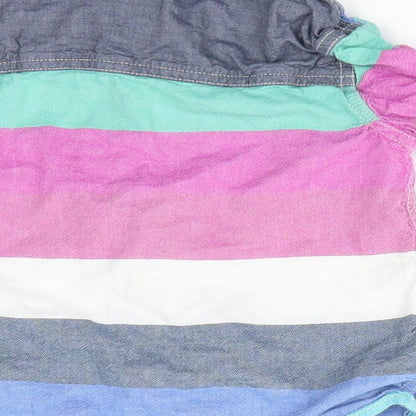 Mini Club Boys Pink Striped  Basic Button-Up Size 3-4 Years  - Pink Green Blue Ivory Stripes