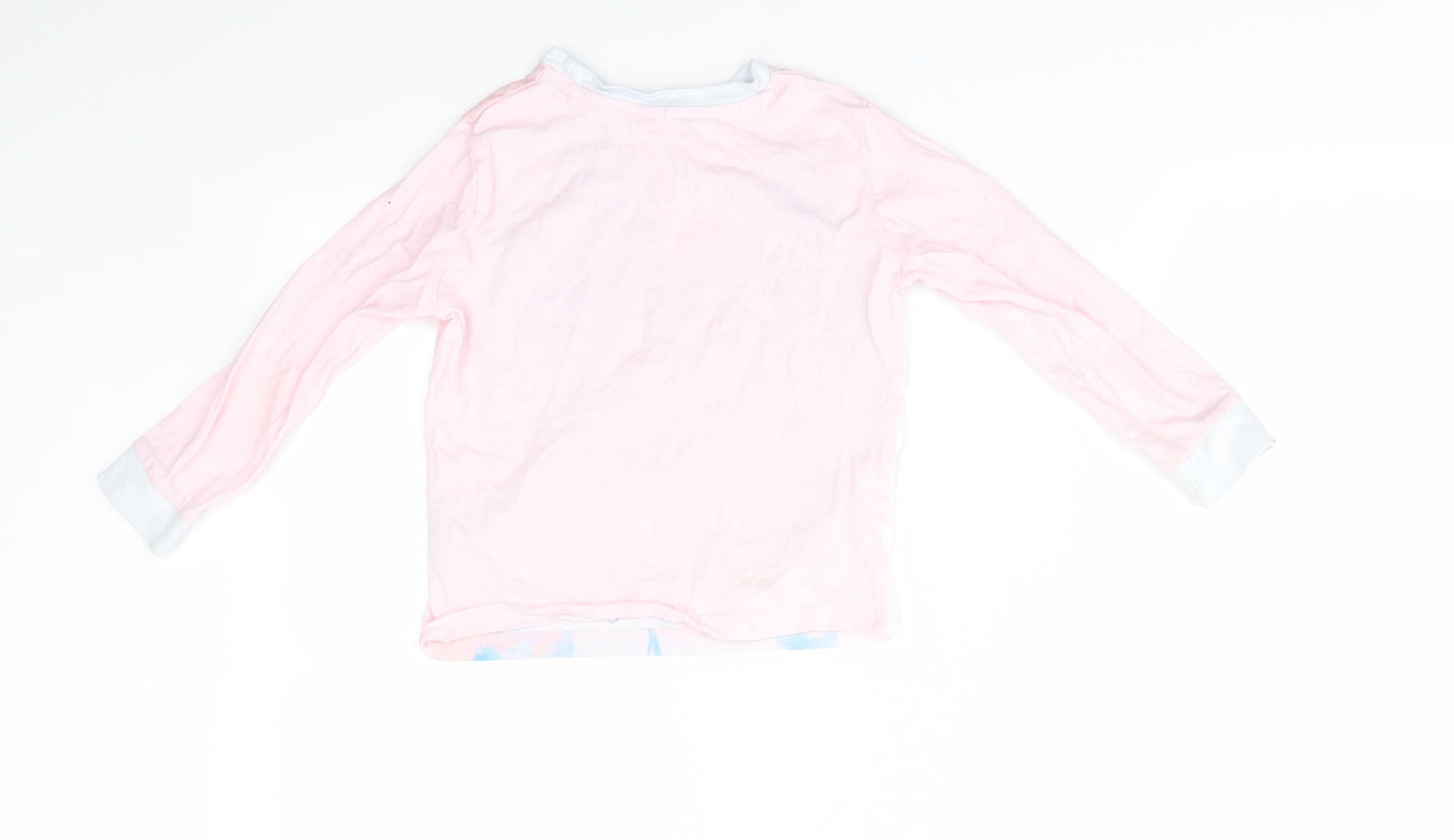 Disney Girls Pink Solid   Pyjama Top Size 5-6 Years  - Frozen II Anna & Elsa