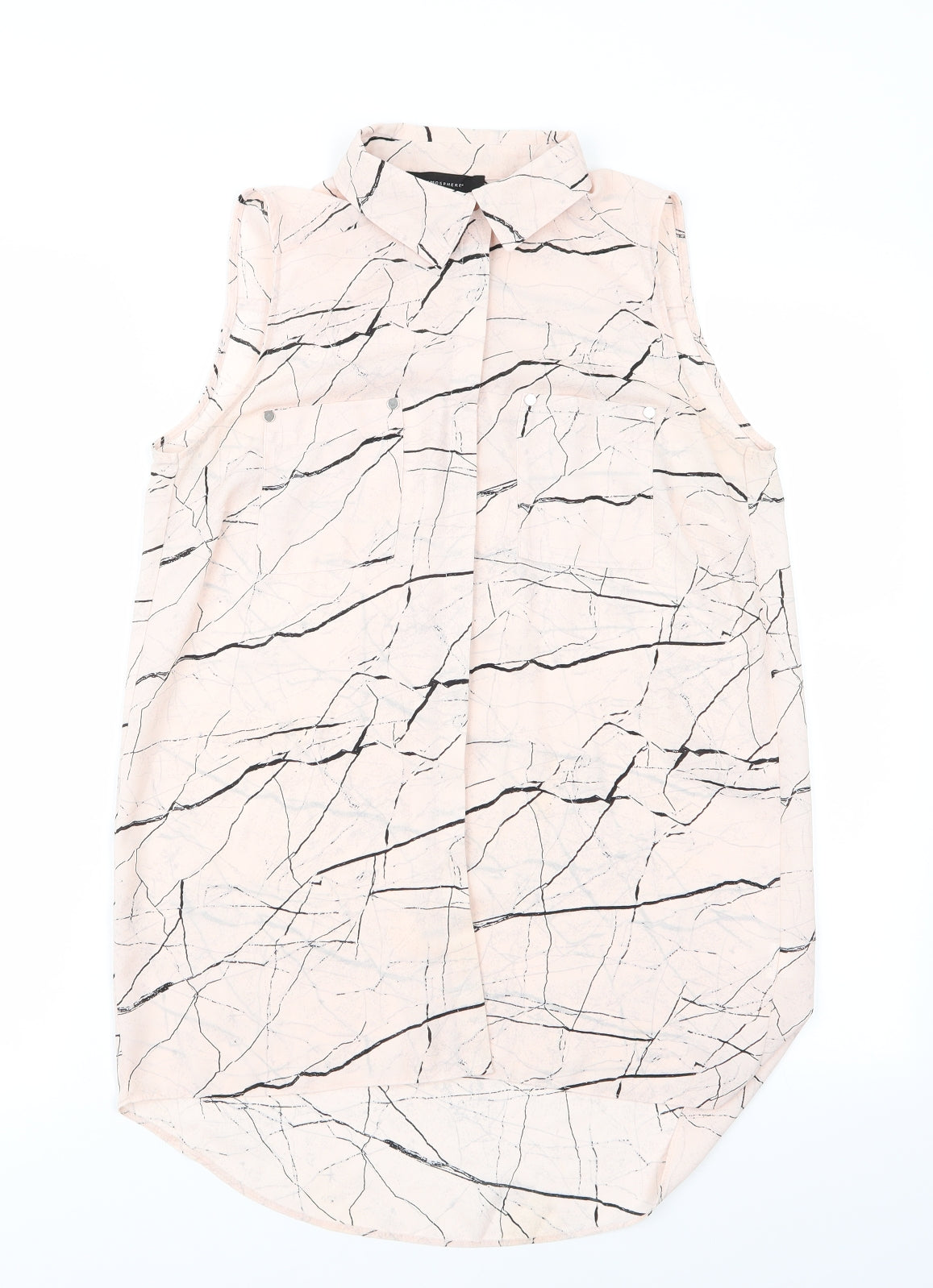 Womens UK Size 10 Atmosphere Ivory Basic Button-Up