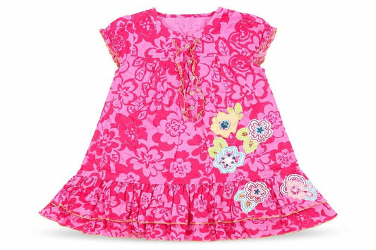 Indigo Girls Pink Floral  A-Line  Size 18-24 Months  - Frilled hem