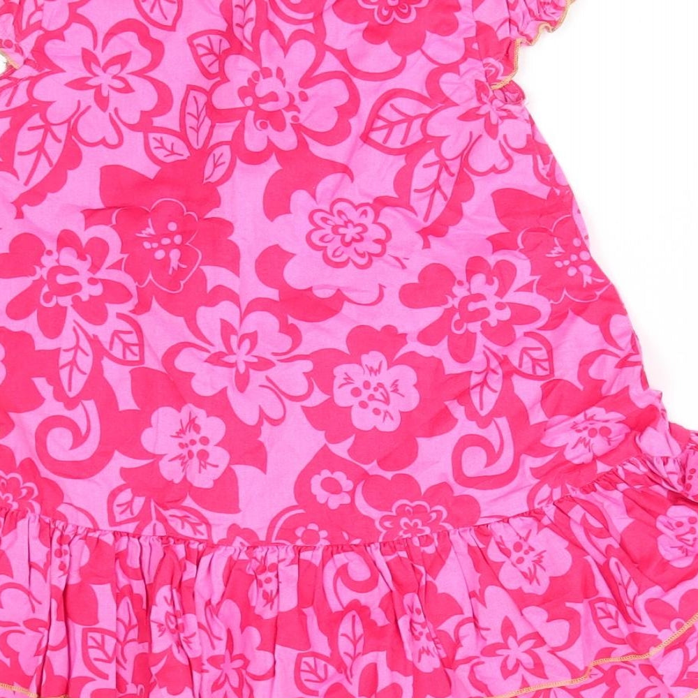 Indigo Girls Pink Floral  A-Line  Size 18-24 Months  - Frilled hem