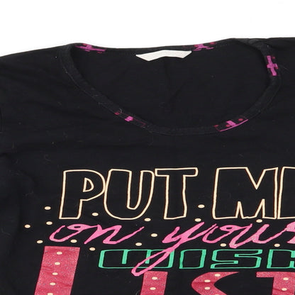 Good Night Womens Black Solid   Pyjama Top Size 12  - Put me on your wish list