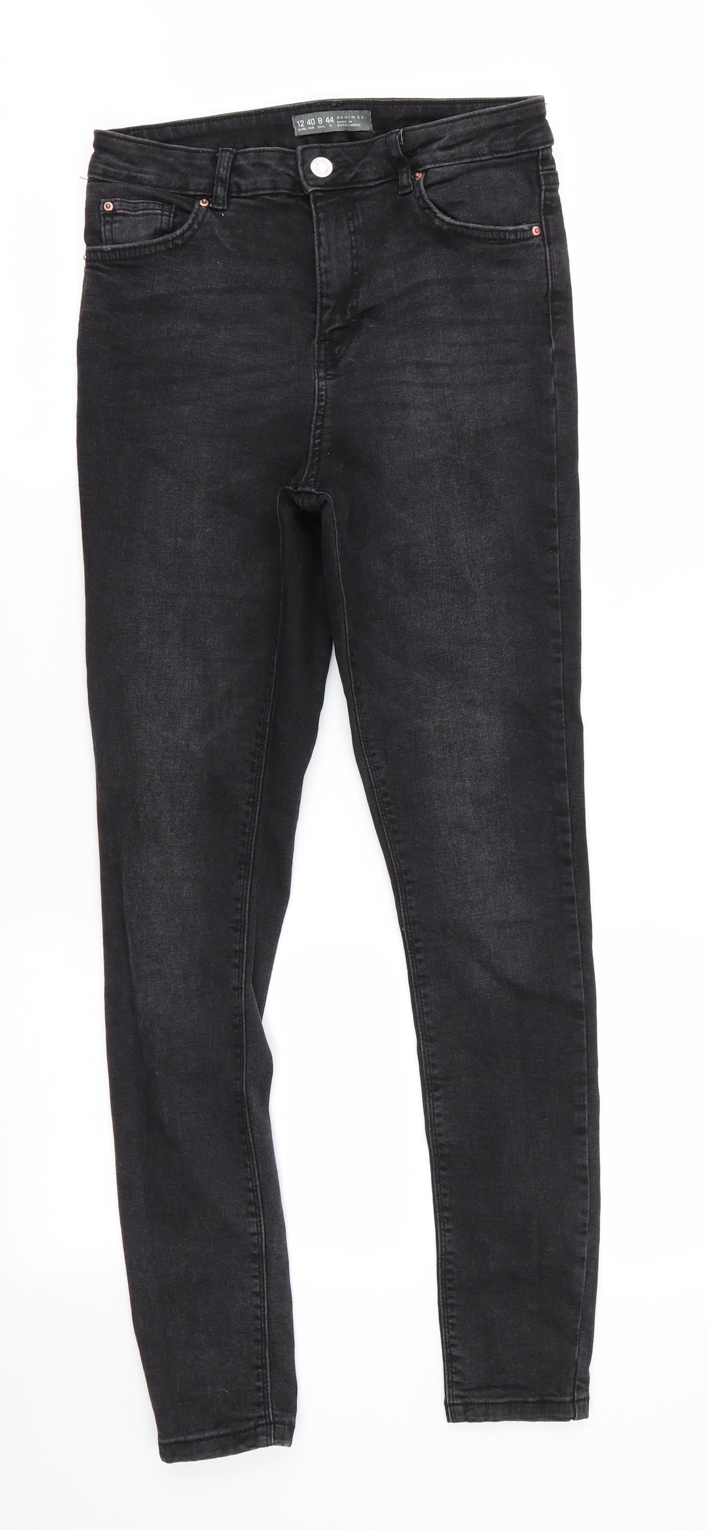 Denim Co Womens Black   Skinny Jeans Size 12 L29 in