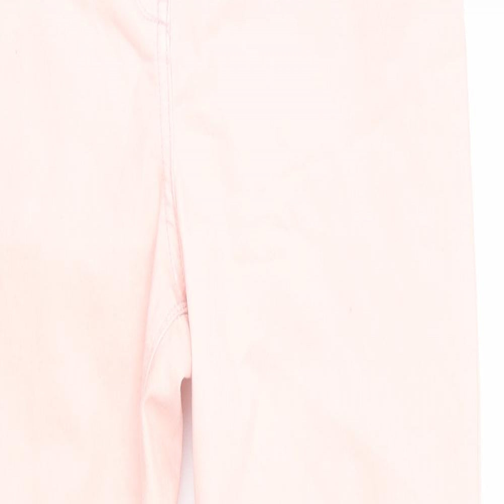 Womens UK Size 12 Denim Regular Fit  Pink Trousers