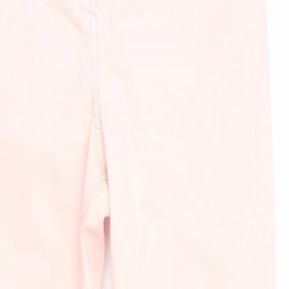 Womens UK Size 12 Denim Regular Fit  Pink Trousers