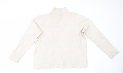 Primark Womens Beige   Pullover Jumper Size S  - Vented side hem Oatmeal