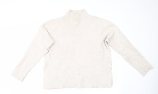 Primark Womens Beige   Pullover Jumper Size S  - Vented side hem Oatmeal