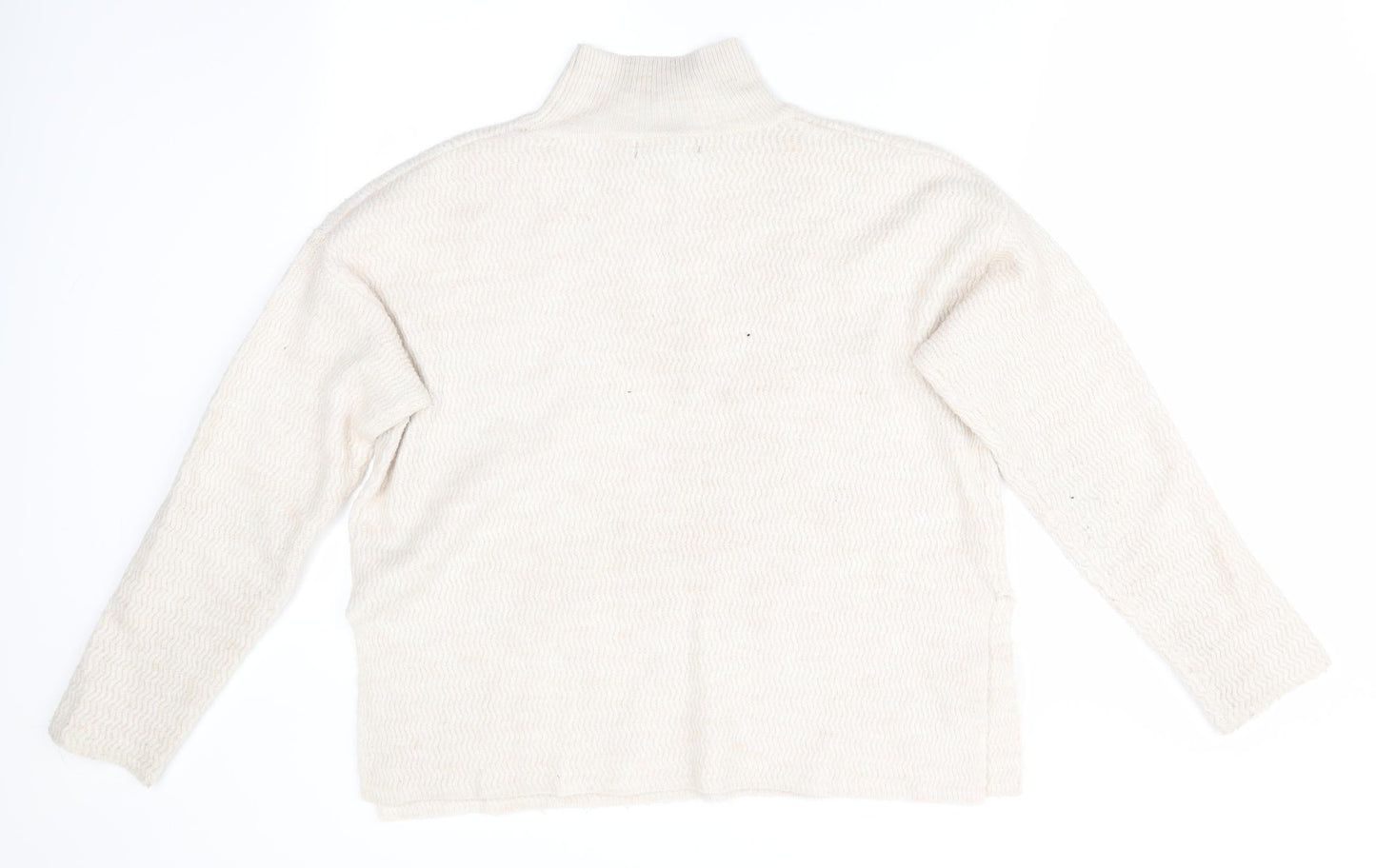 Primark Womens Beige   Pullover Jumper Size S  - Vented side hem Oatmeal