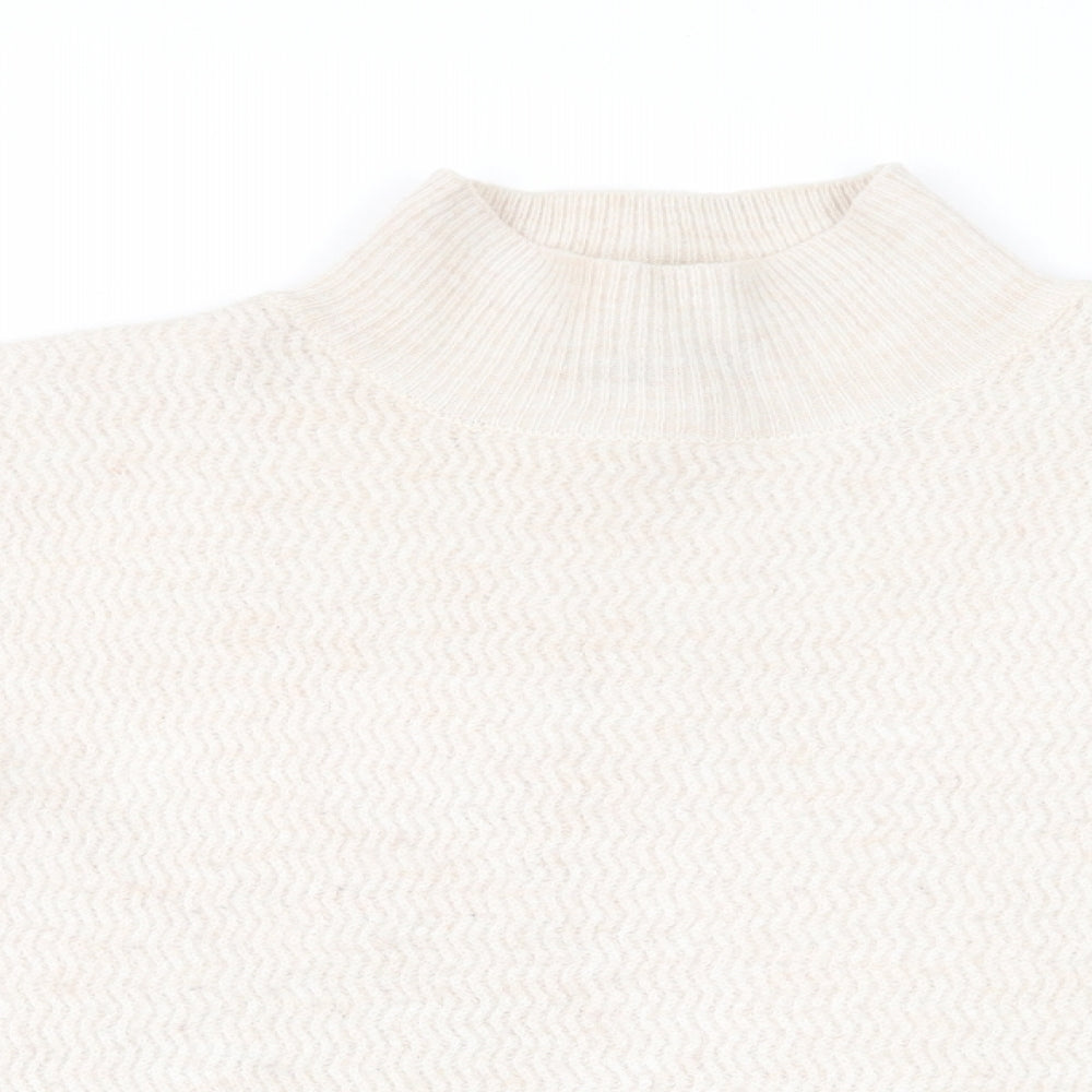 Primark Womens Beige   Pullover Jumper Size S  - Vented side hem Oatmeal