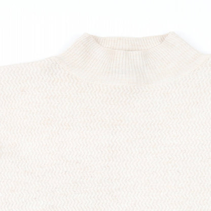 Primark Womens Beige   Pullover Jumper Size S  - Vented side hem Oatmeal