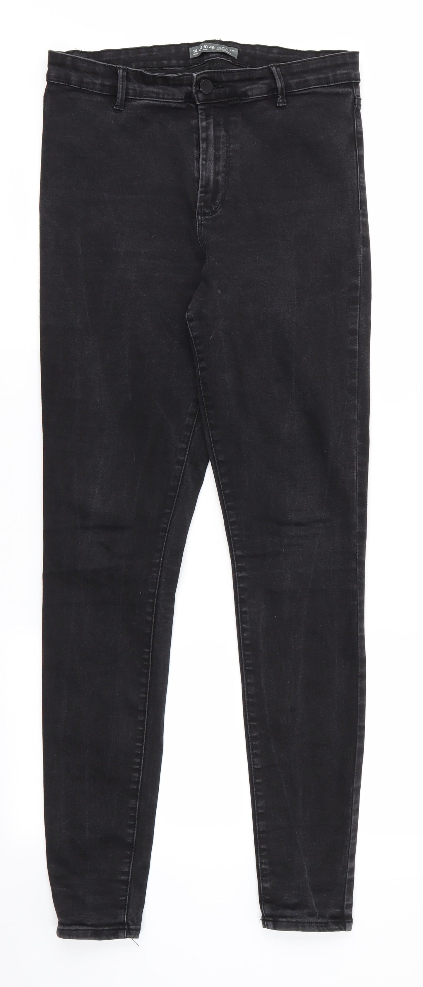Denim Co Womens Black   Skinny Jeans Size 14 L30 in
