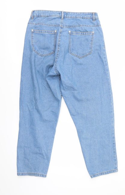 Wednesday's Girl Womens Blue   Boyfriend Jeans Size 28 in L25 in - Cropped