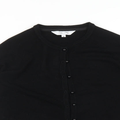 Womens UK Size M PLUM TREE Black Cardigan Jumper