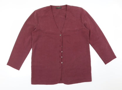 Legacy Womens Purple   Basic Button-Up Size 16