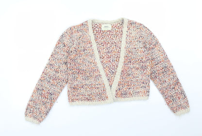 Womens UK Size M Papaya Multicoloured Cardigan Jumper