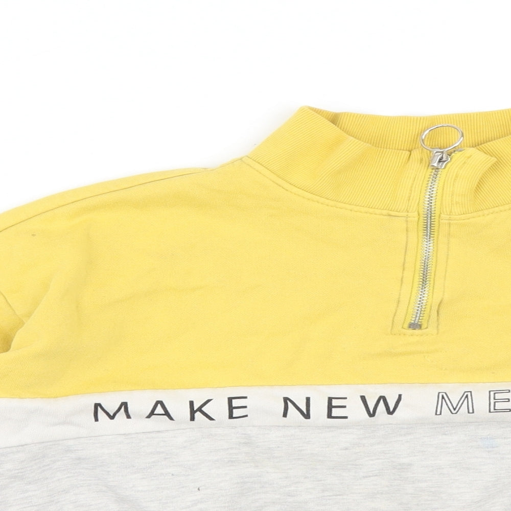 H&M Girls Multicoloured Colourblock  Pullover Sweatshirt Size 11-12 Years  - MAKE NEW MEMORIES