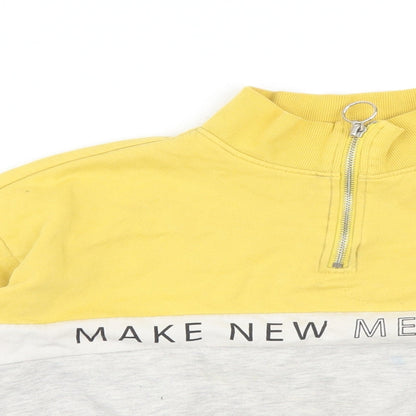 H&M Girls Multicoloured Colourblock  Pullover Sweatshirt Size 11-12 Years  - MAKE NEW MEMORIES