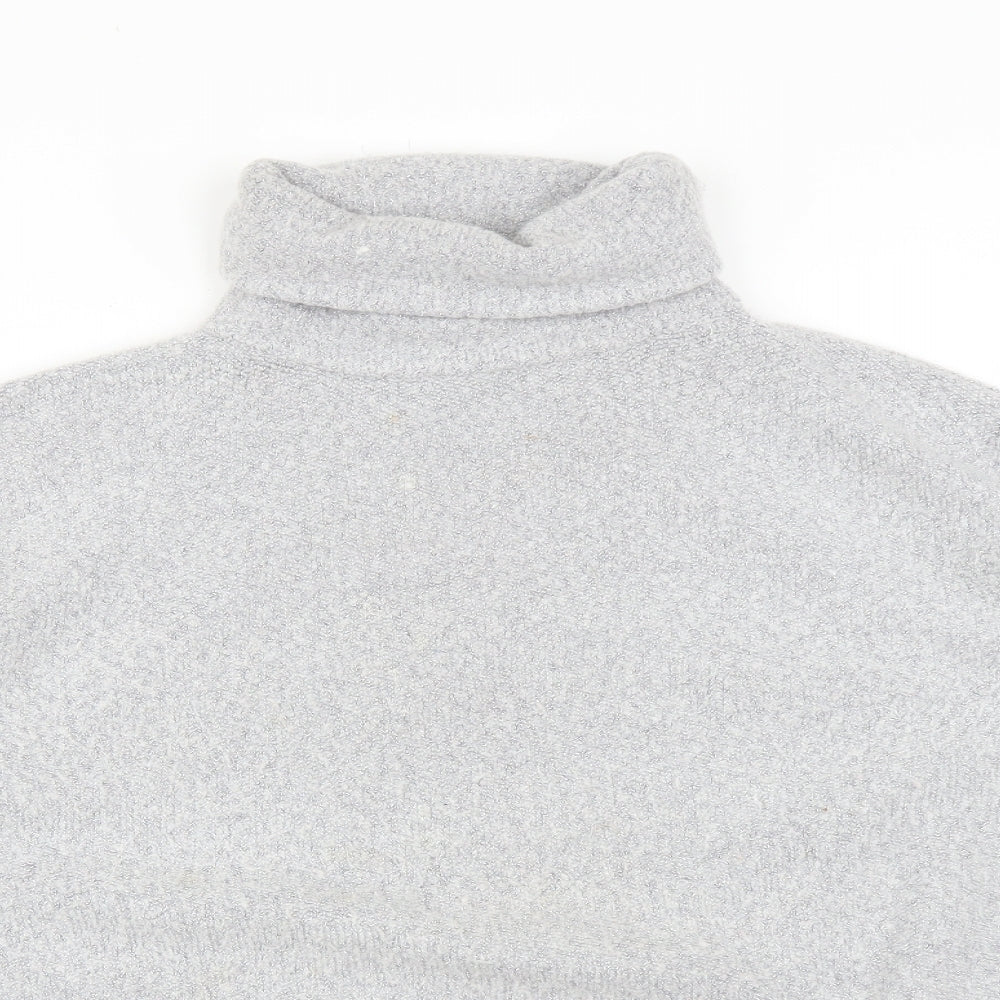 Womens UK Size M Wallis Silver Basic T-Shirt