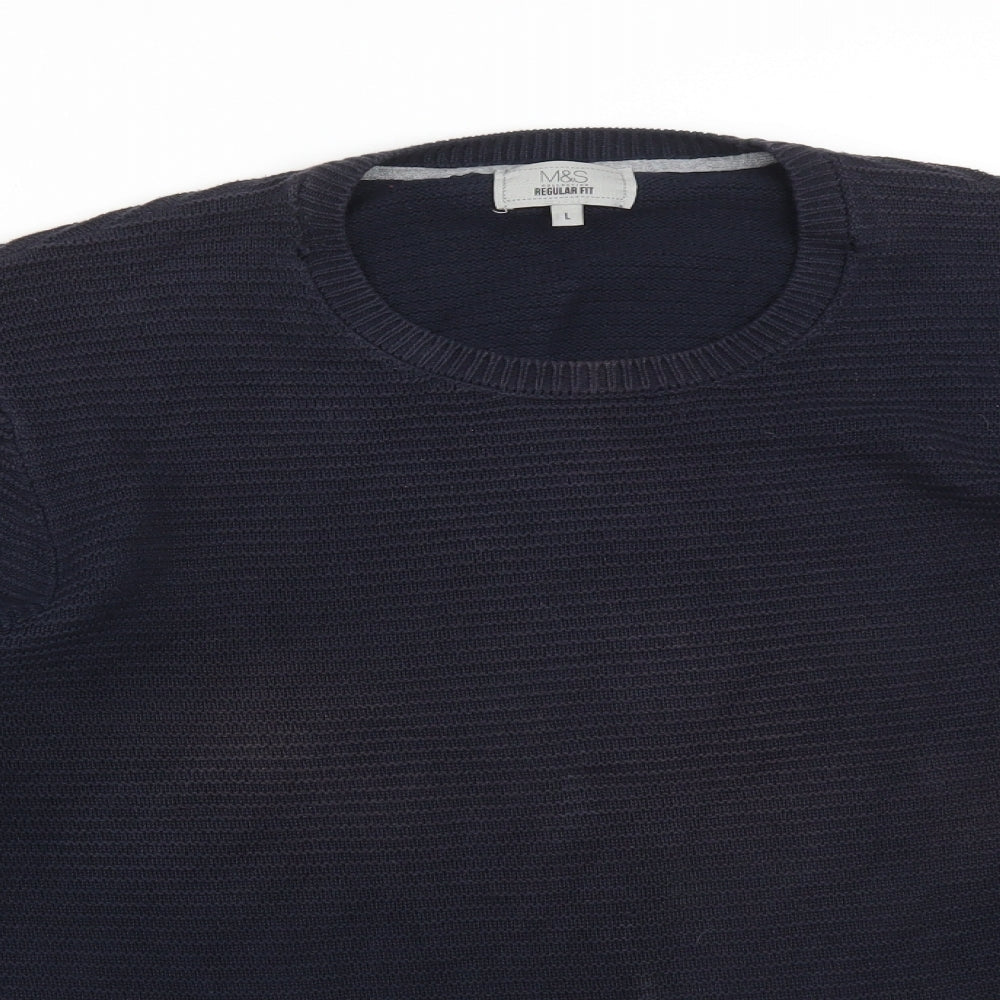 Mens UK Size L M&S Blue Pullover Sweatshirt