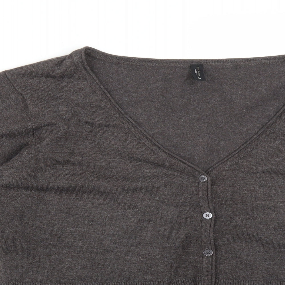 PUURE INSTINCT Womens Grey   Cardigan Jumper Size L