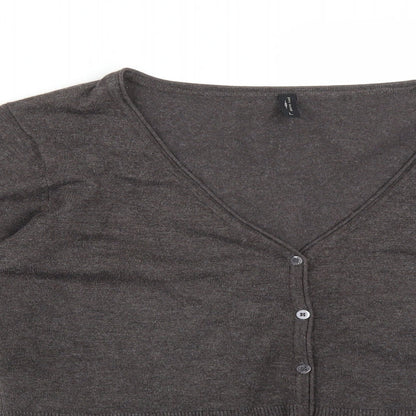 PUURE INSTINCT Womens Grey   Cardigan Jumper Size L