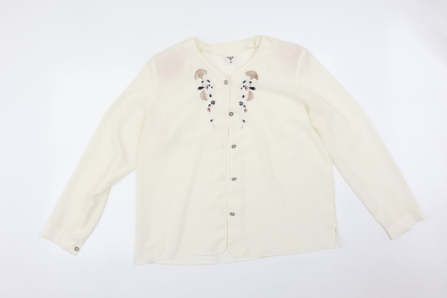 Womens UK Size 16 FOSBY White Basic Blouse