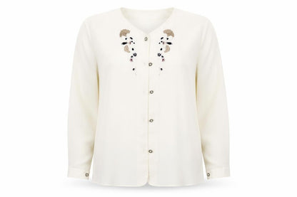 Womens UK Size 16 FOSBY White Basic Blouse