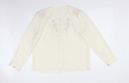 Womens UK Size 16 FOSBY White Basic Blouse