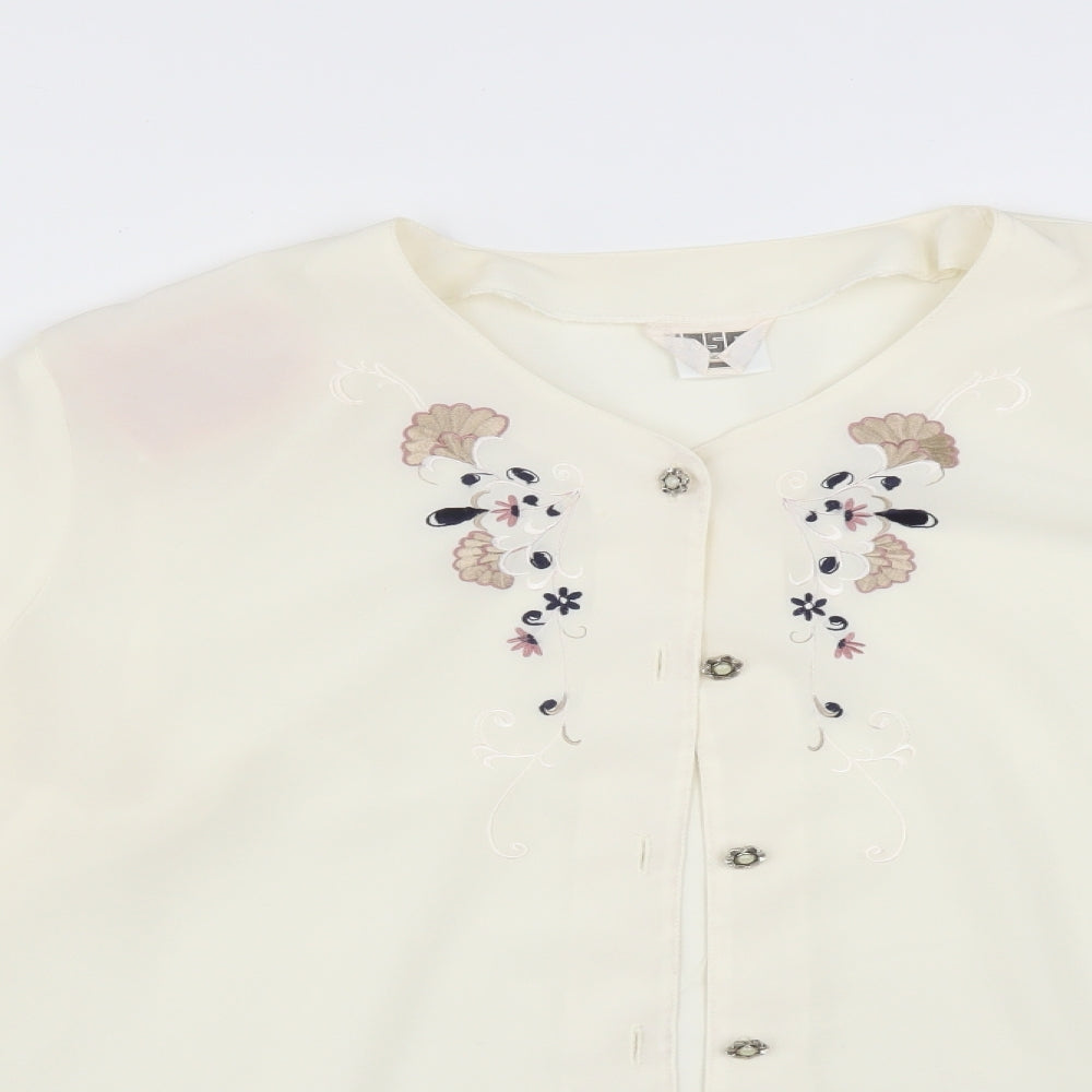 Womens UK Size 16 FOSBY White Basic Blouse