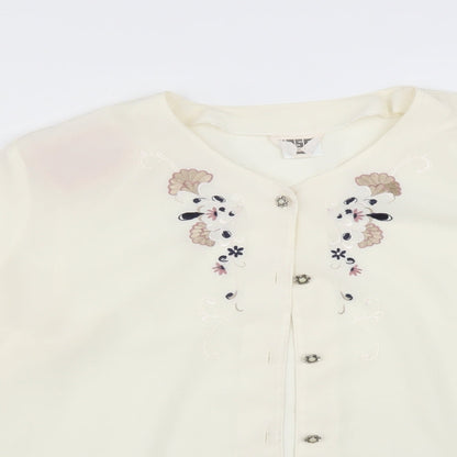 Womens UK Size 16 FOSBY White Basic Blouse