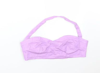 Womens UK Size L Preworn Purple Basic T-Shirt