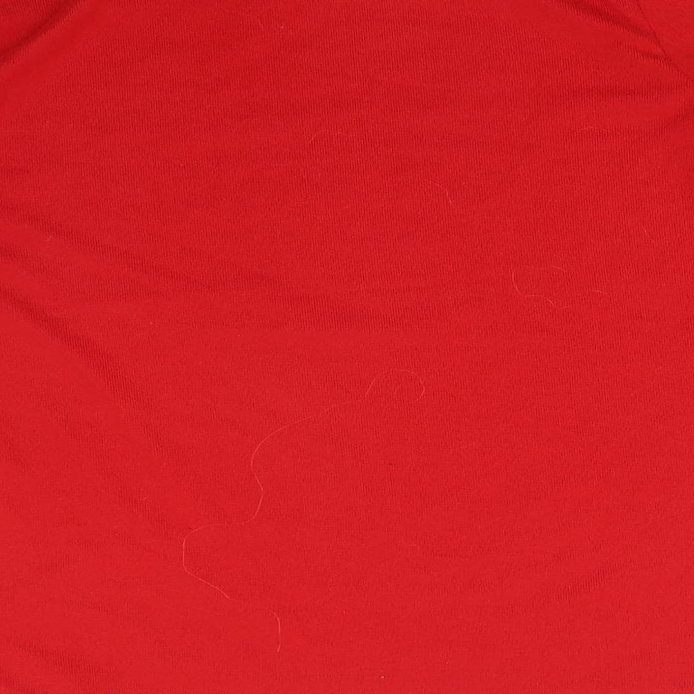 Womens UK Size 14 LOVE TEES Red Basic T-Shirt