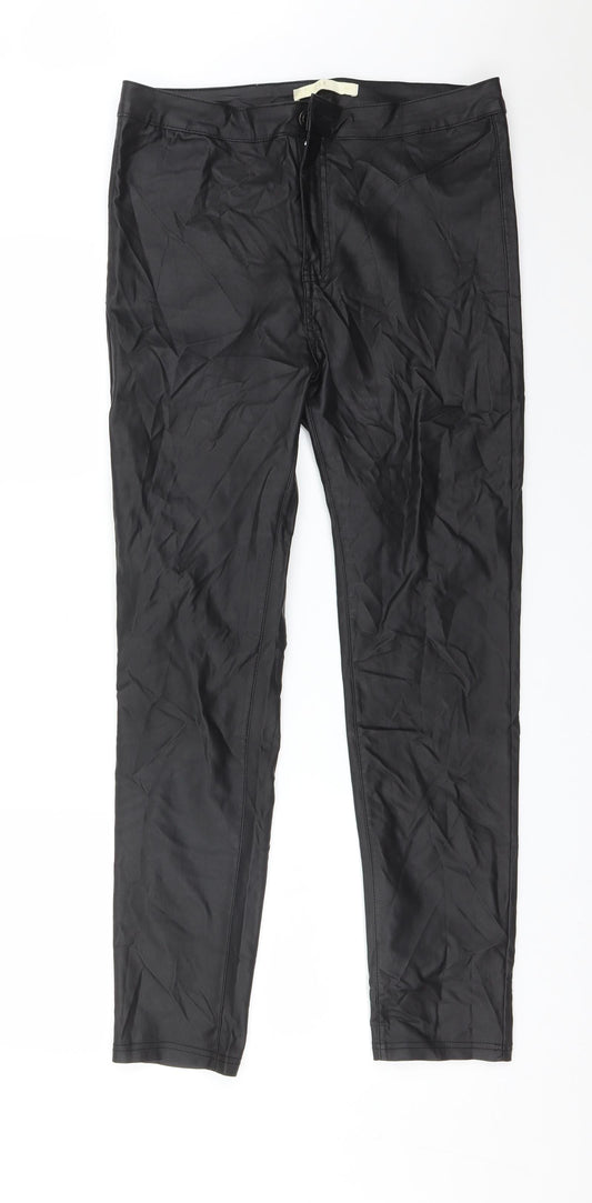 Front view of GOLDSK women’s black jegging jeans, size UK 16, 30-inch leg