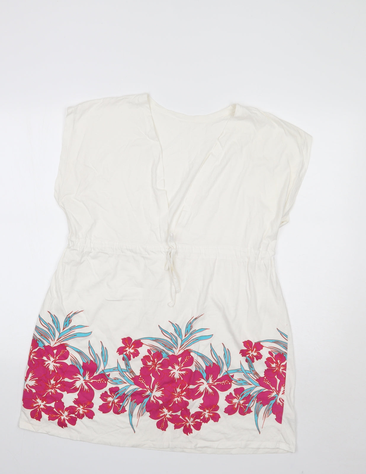 Womens UK Size 12 Resort White Tunic Blouse
