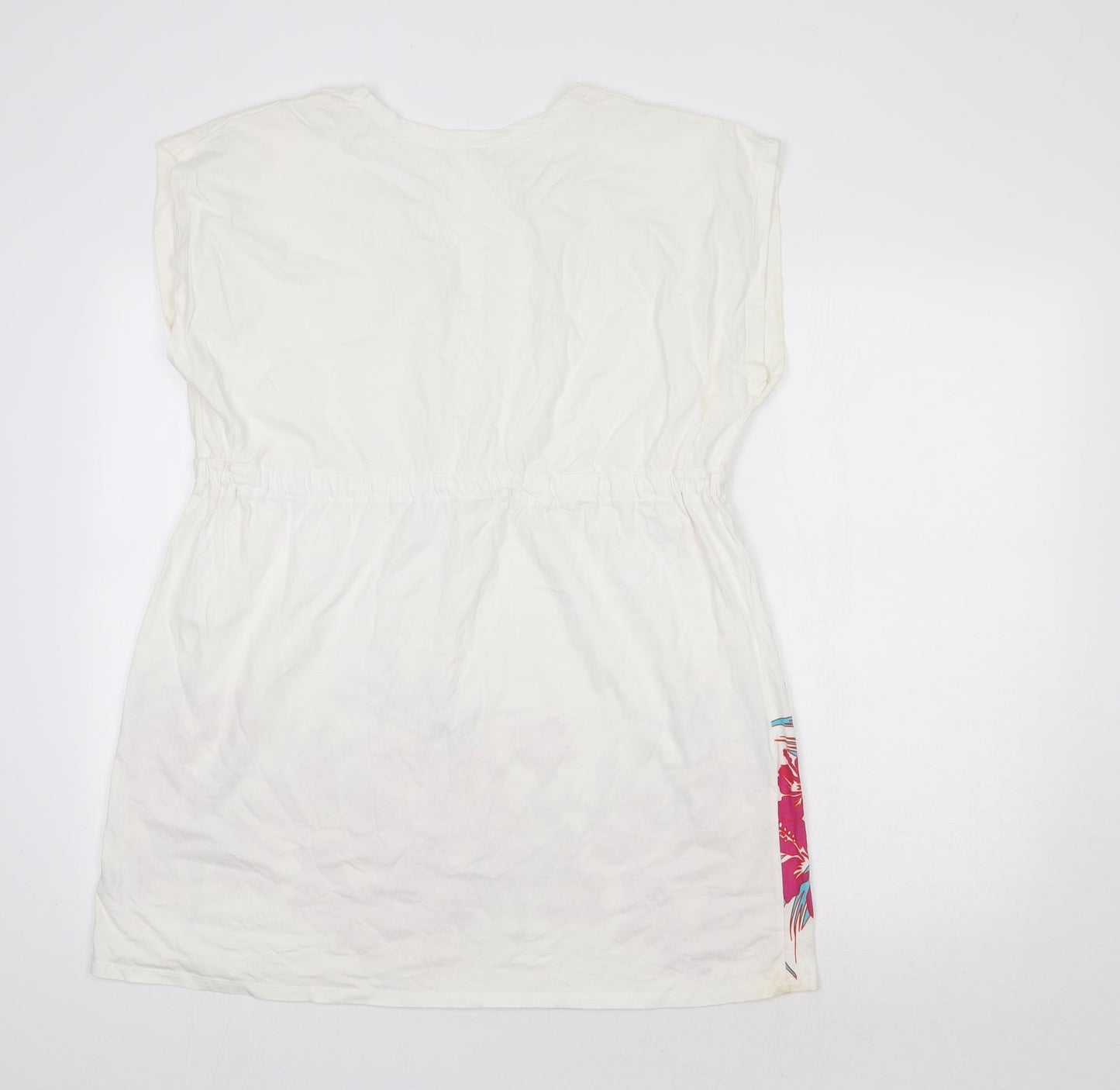 Womens UK Size 12 Resort White Tunic Blouse
