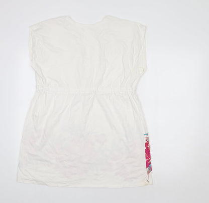 Womens UK Size 12 Resort White Tunic Blouse