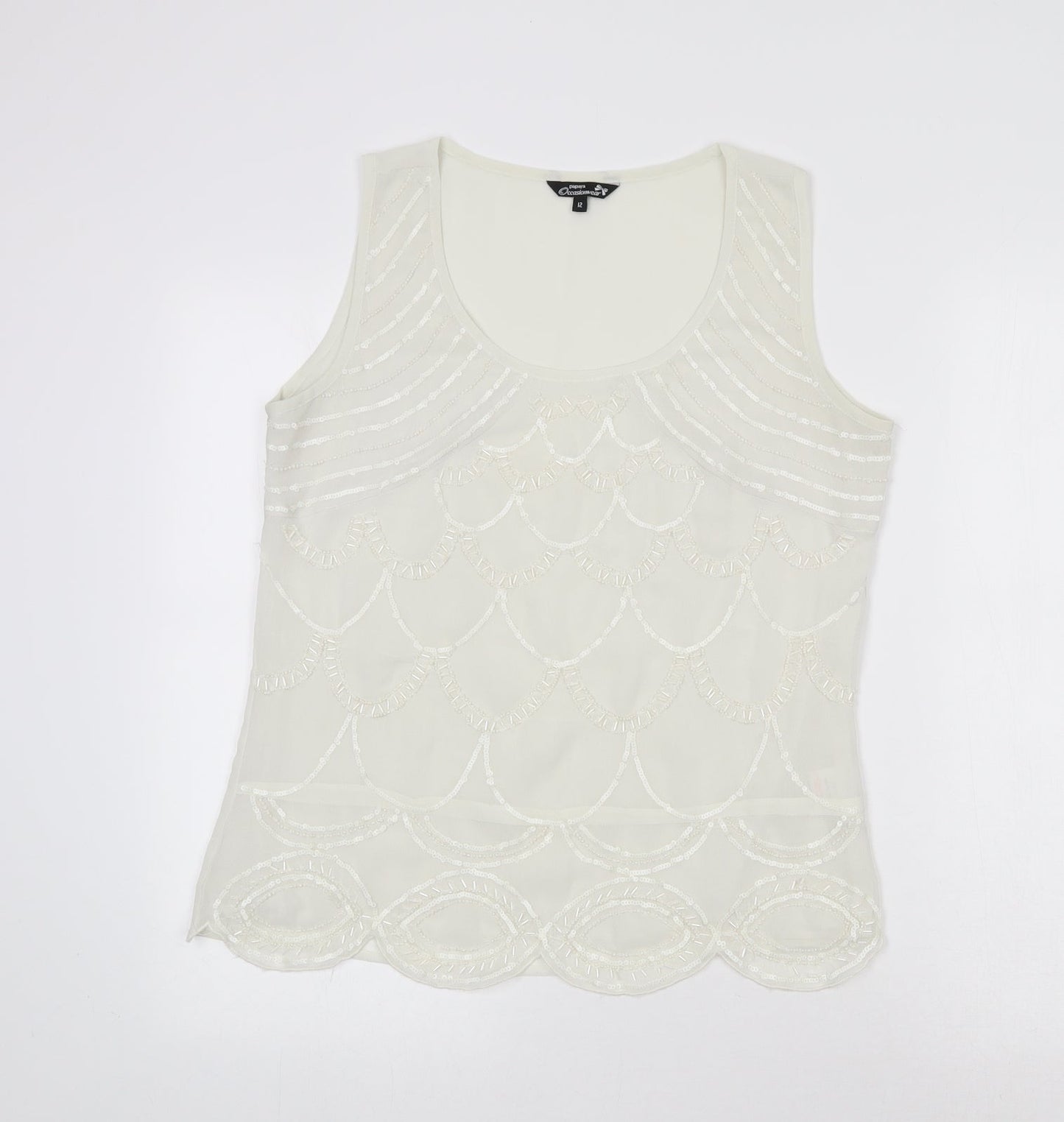 Papaya Womens Ivory   Basic Tank Size 12