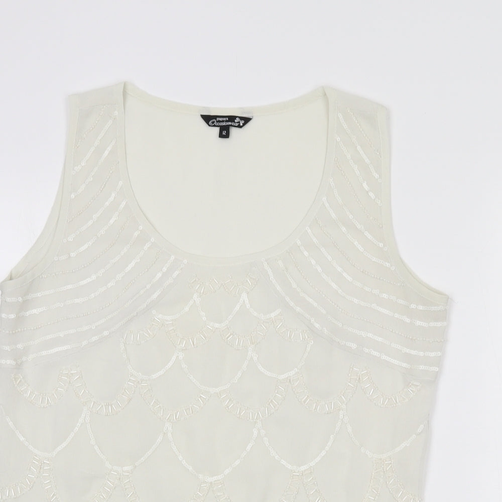 Papaya Womens Ivory   Basic Tank Size 12